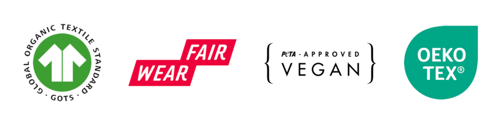 Certifications for Smiling Shirt, Smiling Hoodie and Smiling Beanie