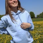 Smiling Hoodie of Refined Joy - Blue Soul