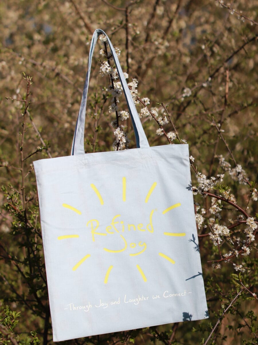 Joyous Tote Bag of Refined Joy - Sky Blue (Light) Joyous Tote Bag of Refined Joy - Sky Blue (Light)
