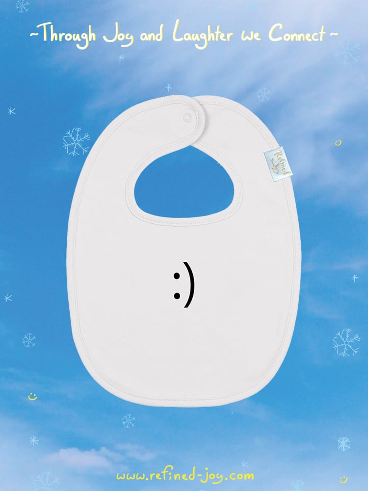 Smiling Baby Bib - White - Refined Joy Smiling Baby Bib - White - Refined Joy