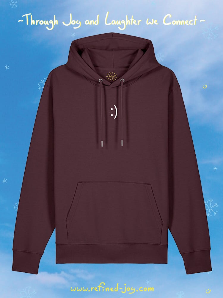 Smiling Hoodie - Red Brown - Refined Joy Smiling Hoodie - Red Brown - Refined Joy
