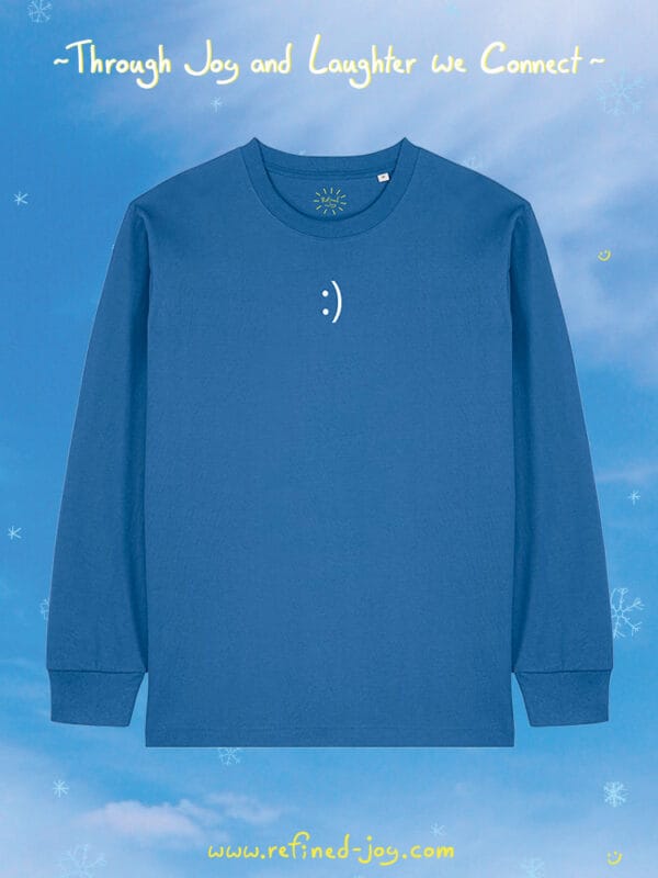Smiling Shirt - Long Sleeve - Mindful Blue - Refined Joy Smiling Shirt - Long Sleeve - Mindful Blue - Refined Joy
