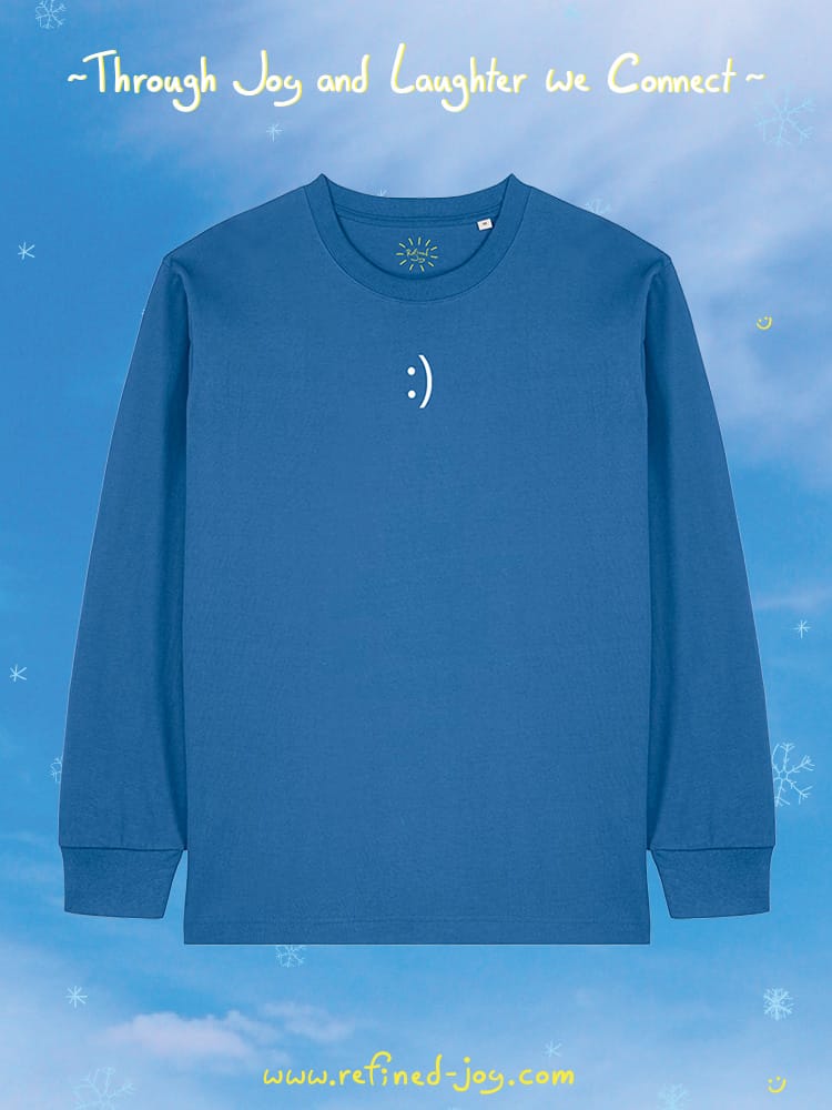 Smiling Shirt - Long Sleeve - Mindful Blue - Refined Joy Smiling Shirt - Long Sleeve - Mindful Blue - Refined Joy