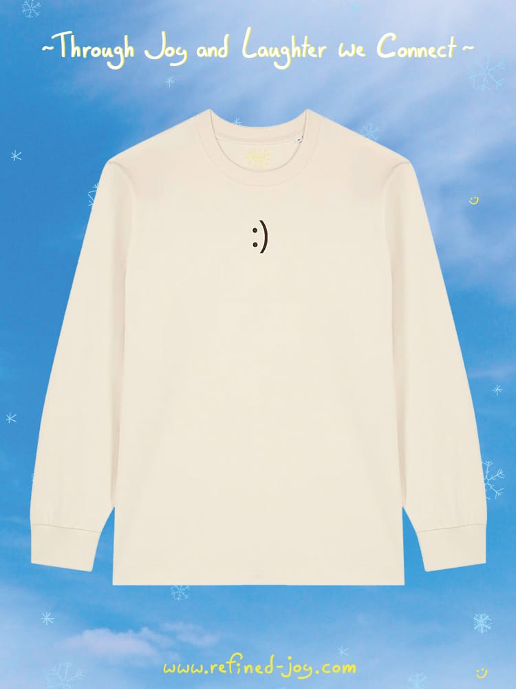 Smiling Shirt - Long Sleeve - Natural Raw - Refined Joy Smiling Shirt - Long Sleeve - Natural Raw - Refined Joy