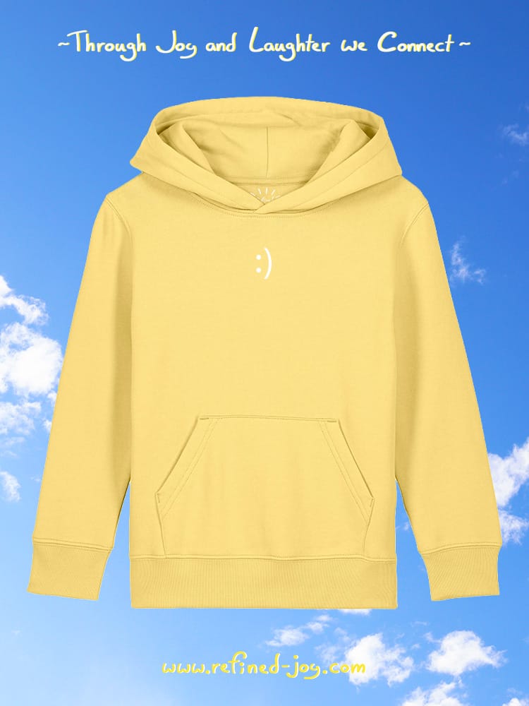 Smiling Hoodie Kids - Viva Yellow - Front - Refined Joy Smiling Hoodie Kids - Viva Yellow - Front - Refined Joy